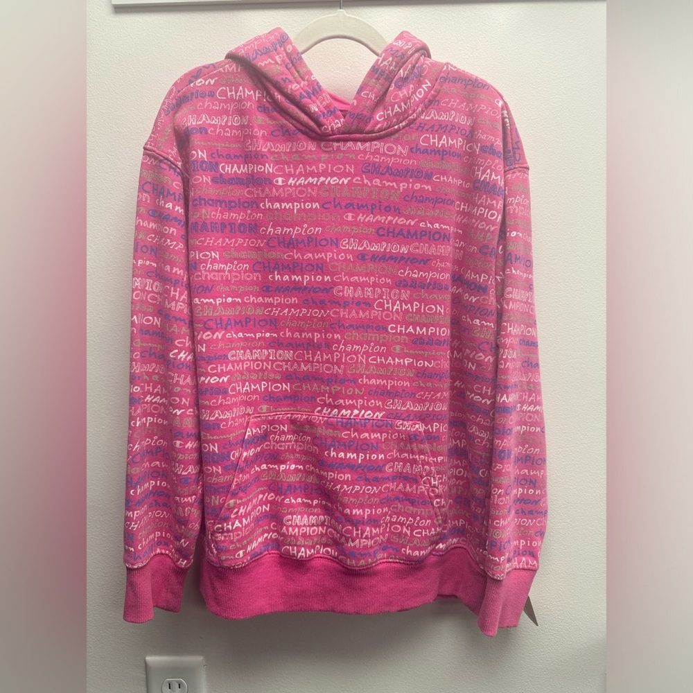 Champion Authentic Athleticwear Pink Hoodie Large